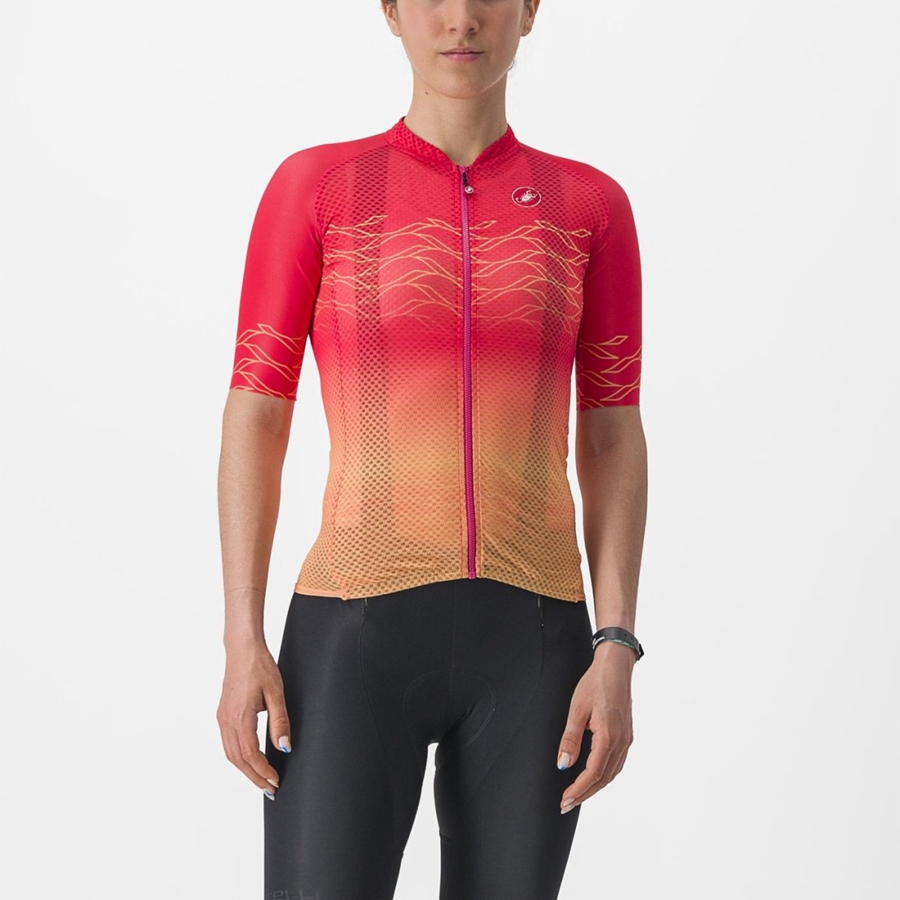 Castelli CLIMBER\'S 2.0 W Jersey Dame Orange | VCOKMPX-64