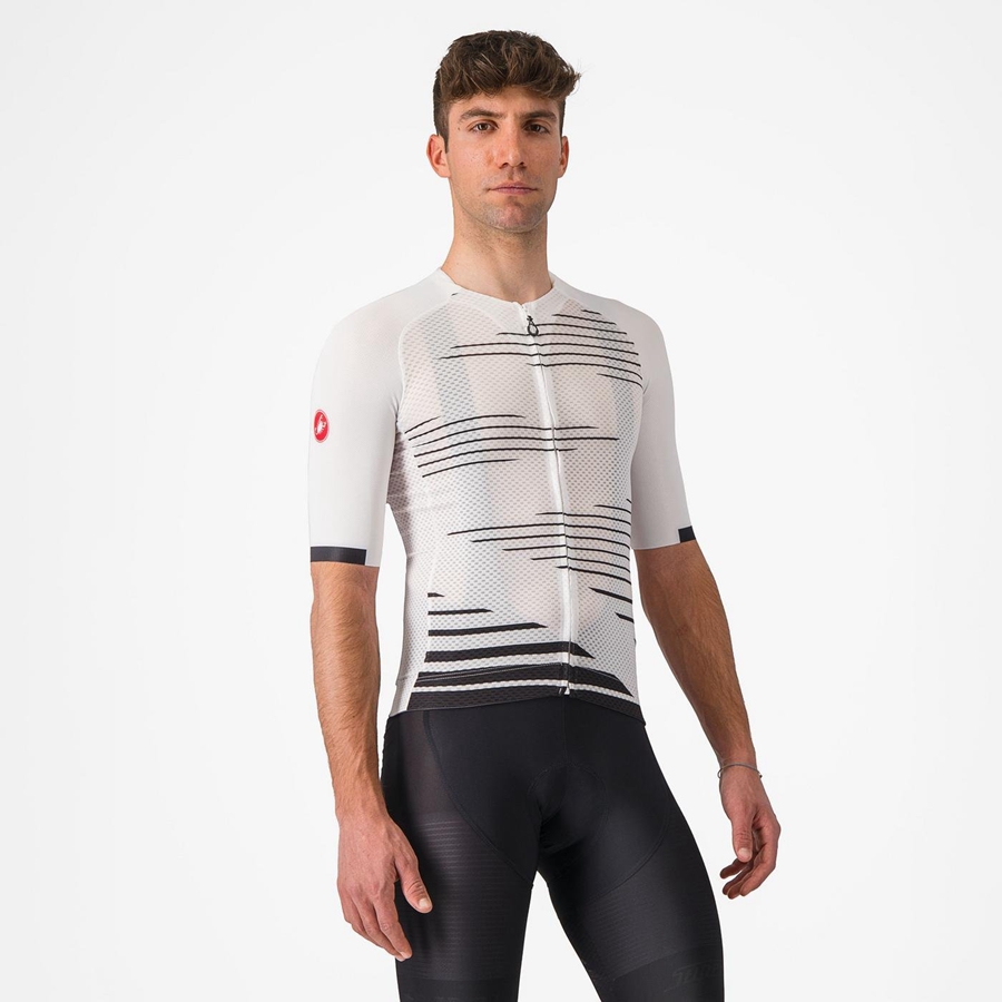 Castelli CLIMBER\'S 4.0 Jersey Herre Hvide Sort | UHJFKQW-06