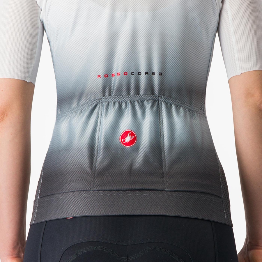 Castelli CLIMBER'S 4.0 W Jersey Dame Hvide Mørkegrå | NOBMTIF-80