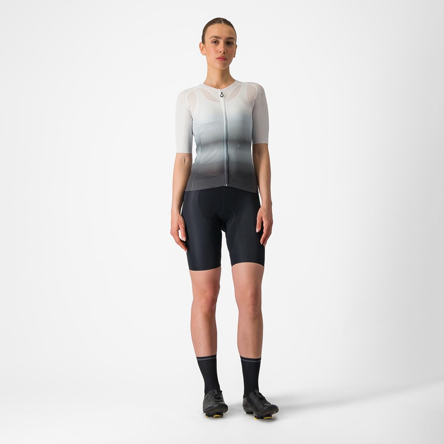 Castelli CLIMBER'S 4.0 W Jersey Dame Hvide Mørkegrå | NOBMTIF-80