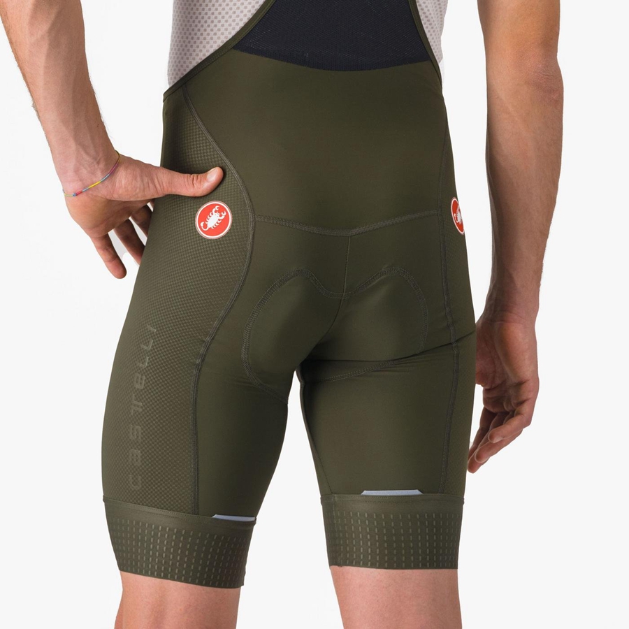 Castelli COMPETIZIONE Bib Shorts Herre Dyb Grøn | RWMGNYF-72