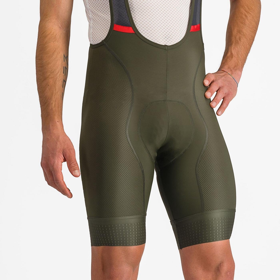 Castelli COMPETIZIONE Bib Shorts Herre Dyb Grøn | RWMGNYF-72