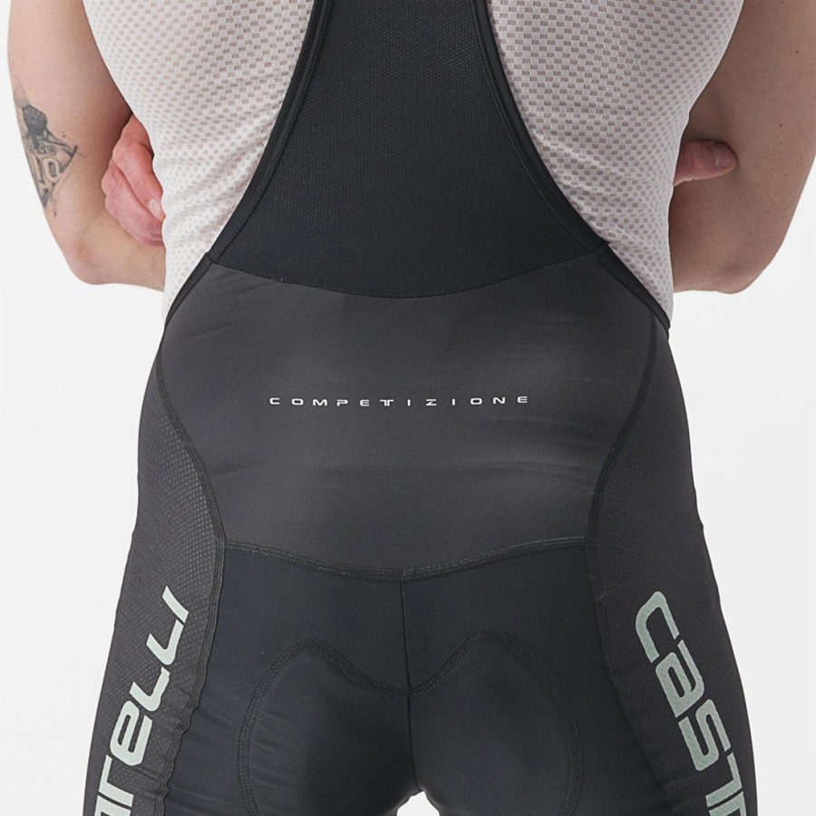 Castelli COMPETIZIONE KIT Bib Shorts Herre Sort Grøn | DRLGBHV-32