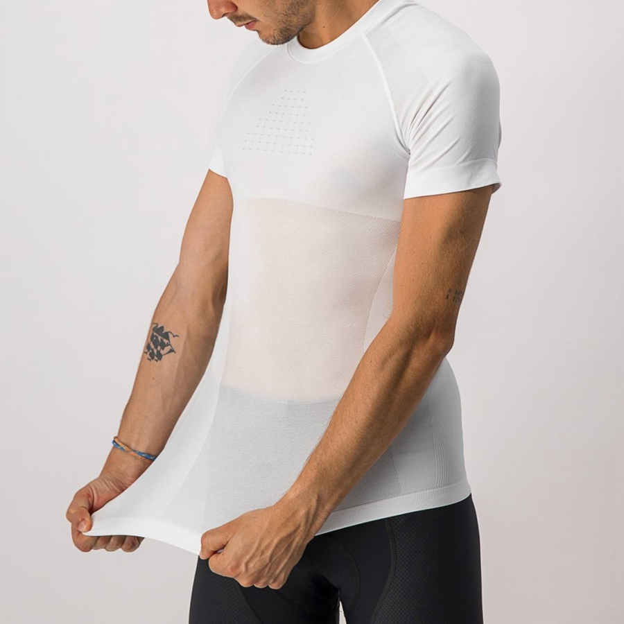 Castelli CORE SEAMLESS SS Baselag Herre Hvide | XRNAWSQ-34