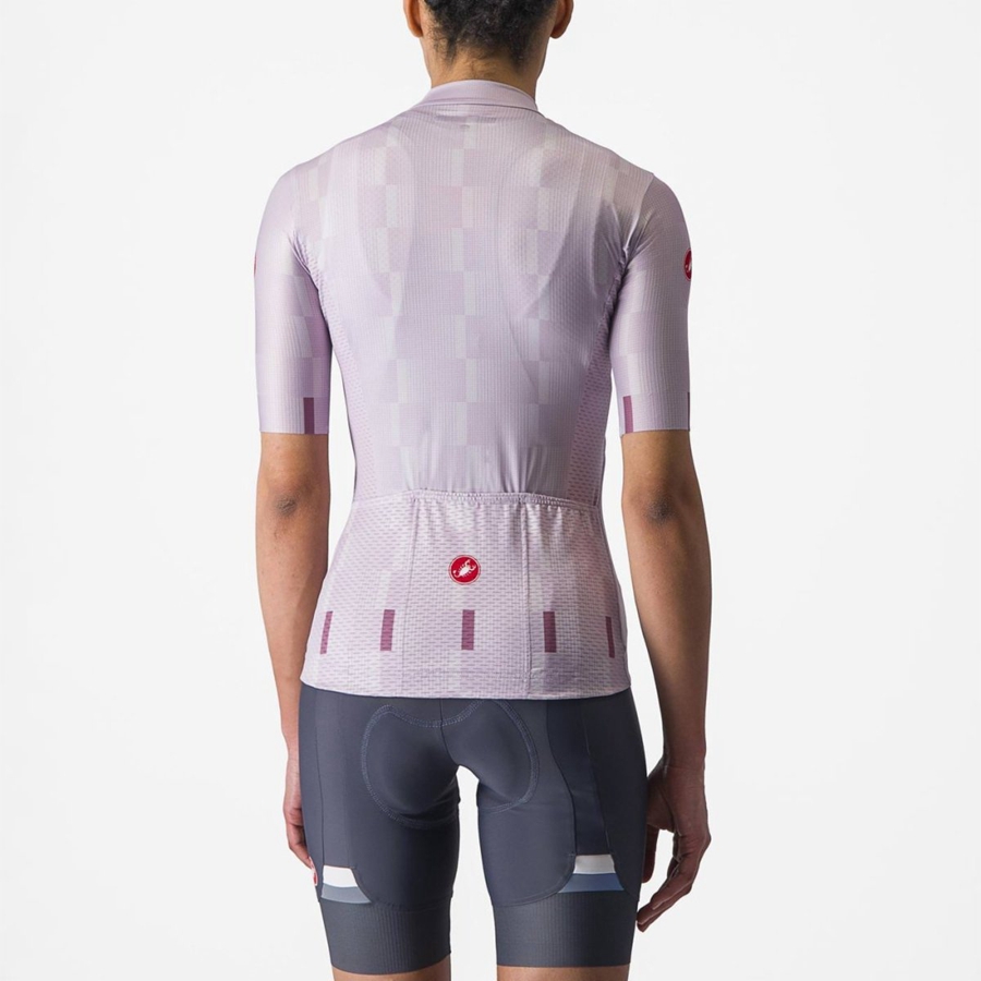 Castelli DIMENSIONE Jersey Dame Lilla Hvide Dyb Lilla | NTCQISK-98