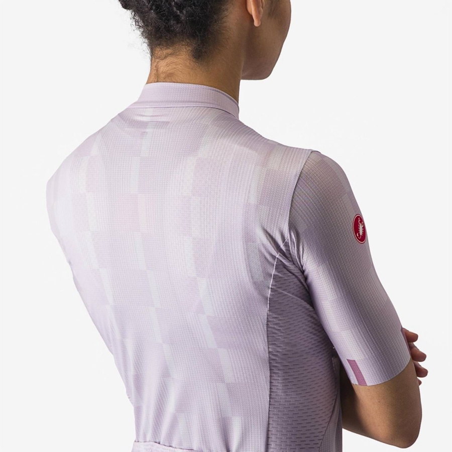 Castelli DIMENSIONE Jersey Dame Lilla Hvide Dyb Lilla | NTCQISK-98