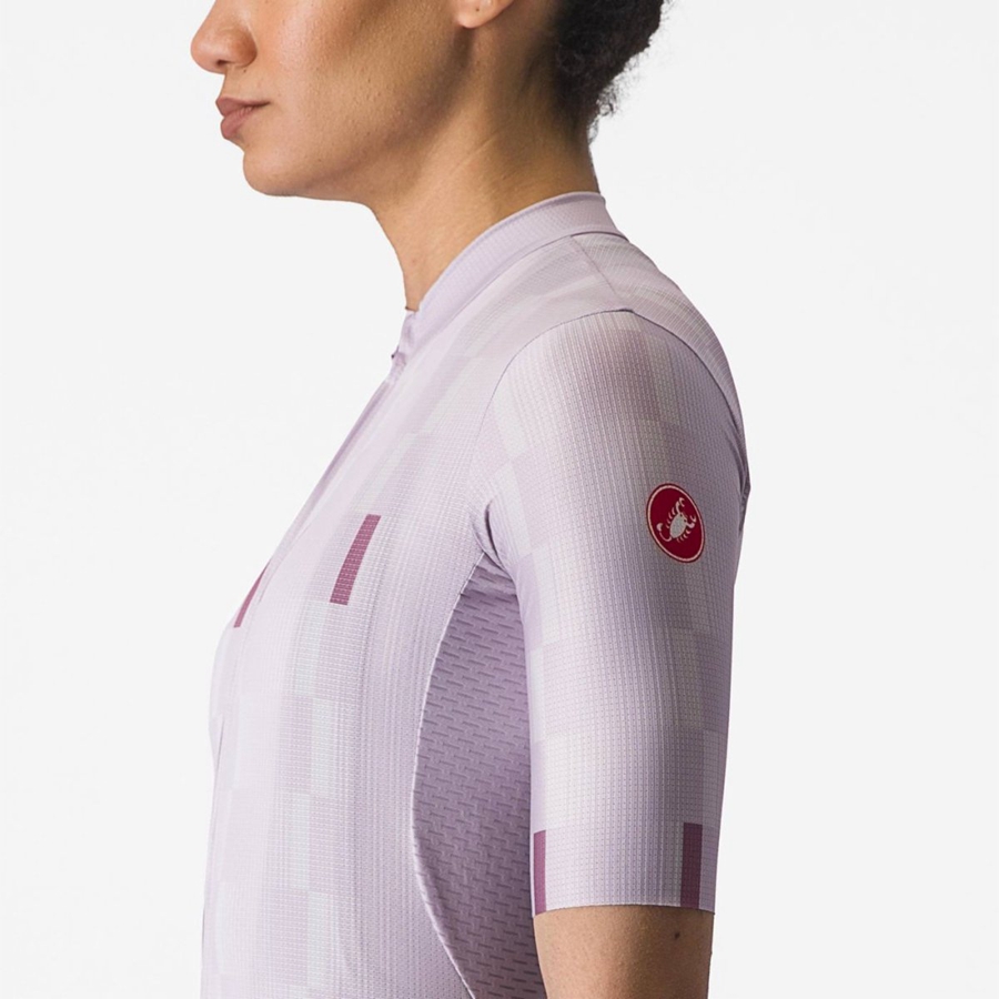 Castelli DIMENSIONE Jersey Dame Lilla Hvide Dyb Lilla | NTCQISK-98