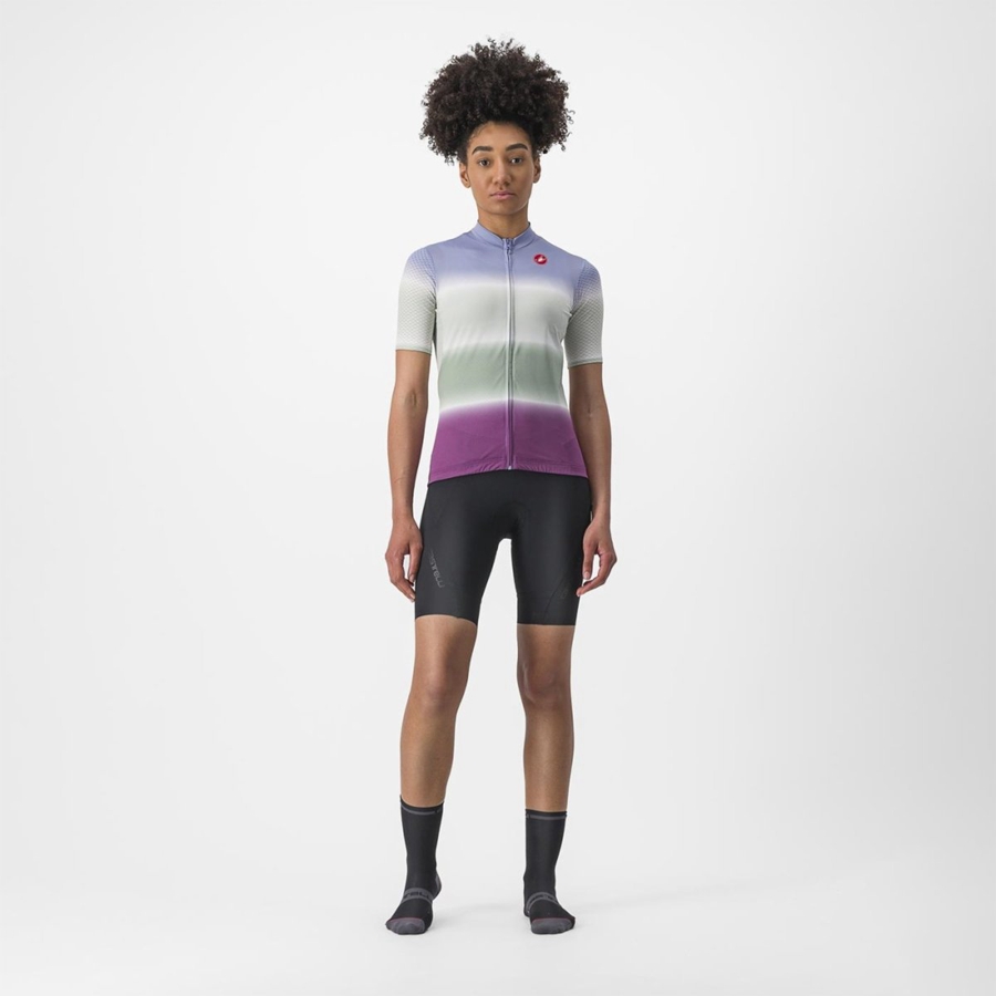 Castelli DOLCE Jersey Dame Lilla Hvide | KQMLTYV-03