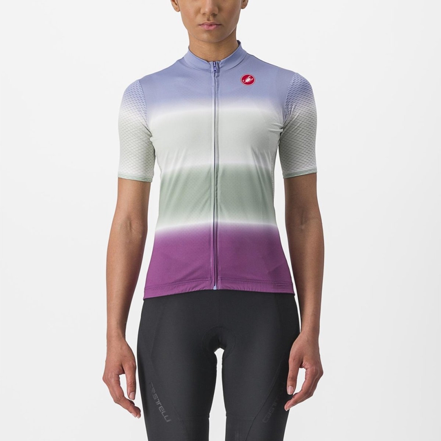 Castelli DOLCE Jersey Dame Lilla Hvide | KQMLTYV-03