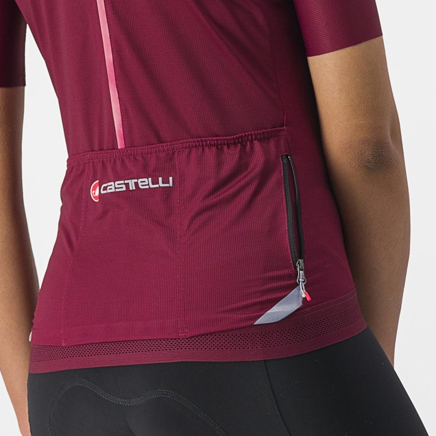 Castelli ENDURANCE W Jersey Dame Bordeaux | UARFNZV-18