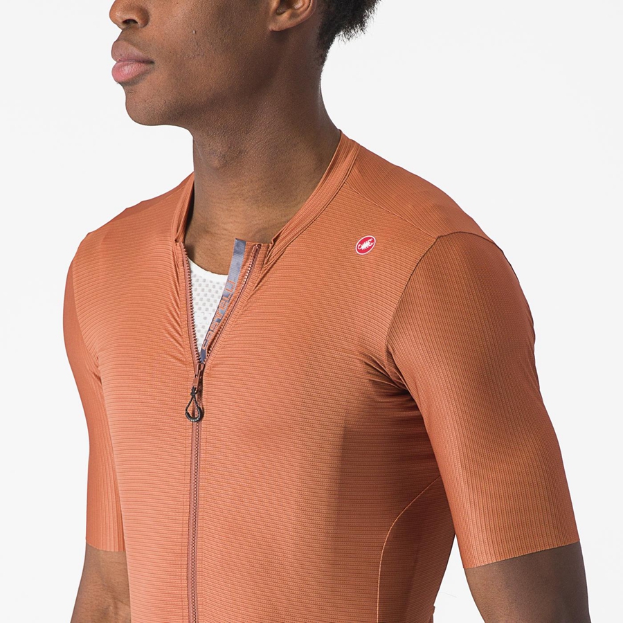 Castelli ESPRESSO Jersey Herre Beige Mørkegrå | EYWLTZP-87