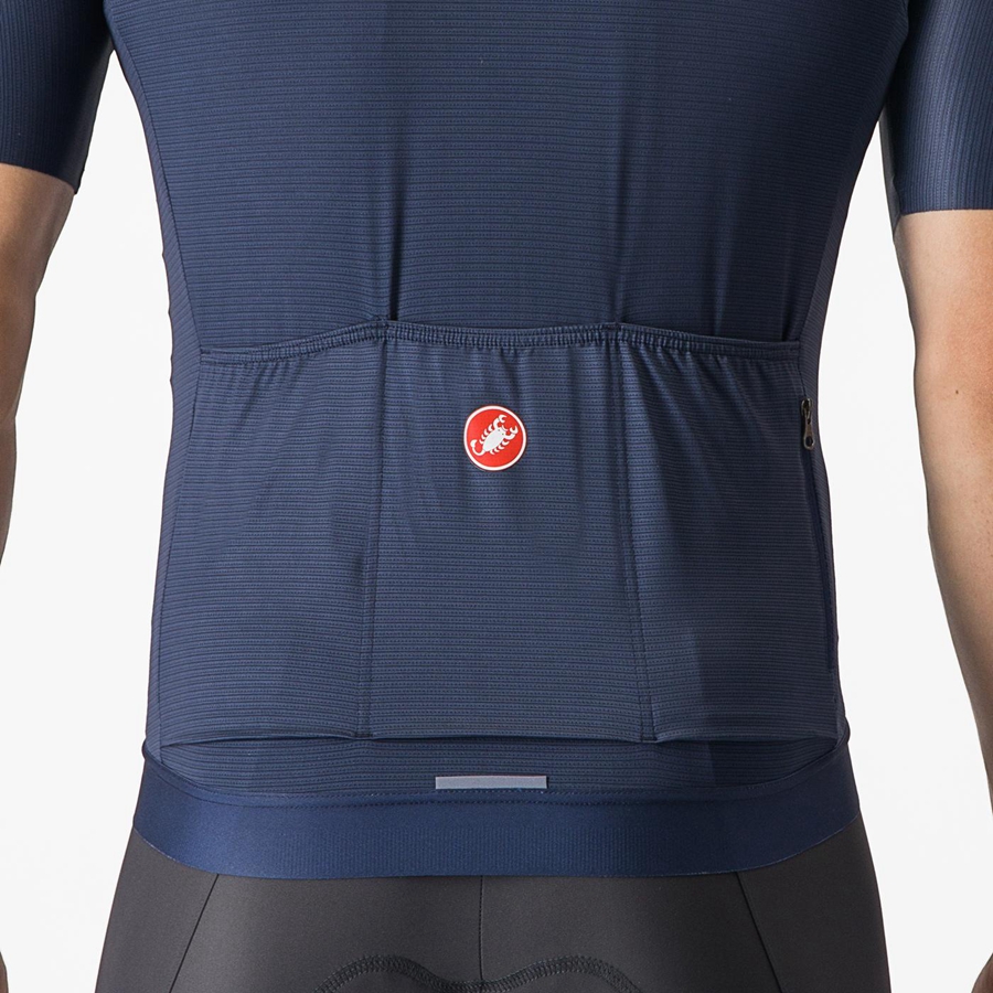 Castelli ESPRESSO Jersey Herre Blå Sølv | JPELHXG-82