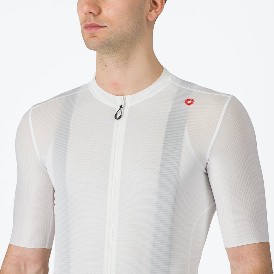 Castelli ESPRESSO Jersey Herre Hvide Mørkegrå | VOYKEZP-65