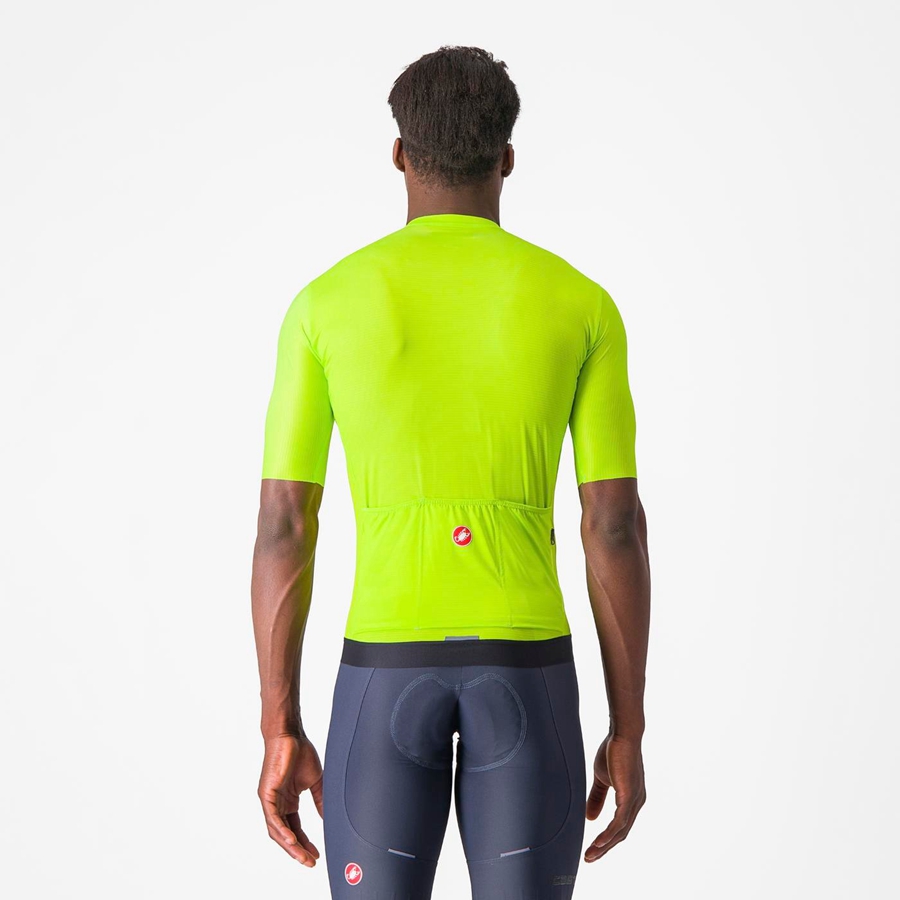 Castelli ESPRESSO Jersey Herre Lysegrøn Dyb Grøn | JQDZIRW-02