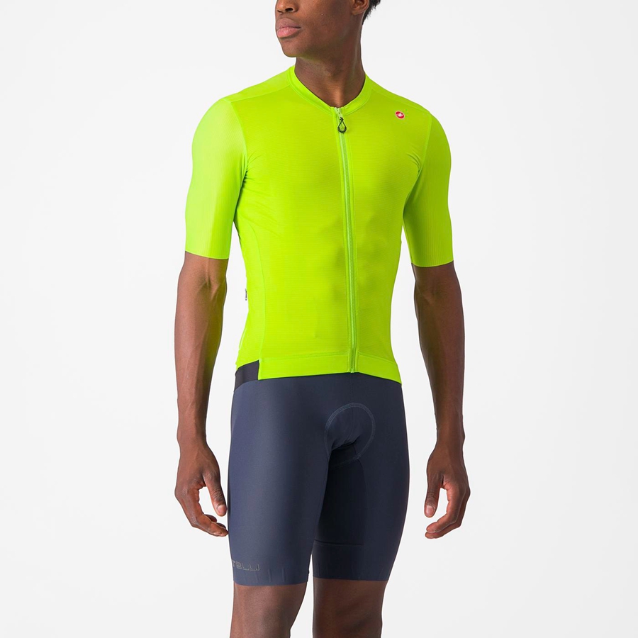 Castelli ESPRESSO Jersey Herre Lysegrøn Dyb Grøn | JQDZIRW-02