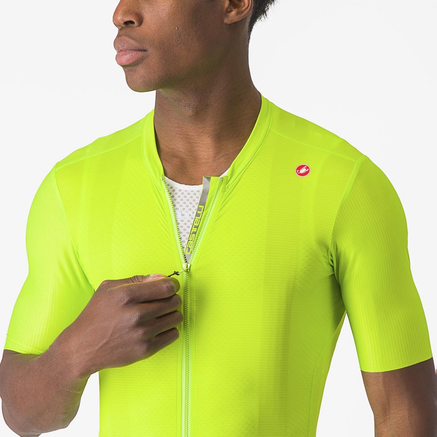 Castelli ESPRESSO Jersey Herre Lysegrøn Dyb Grøn | JQDZIRW-02