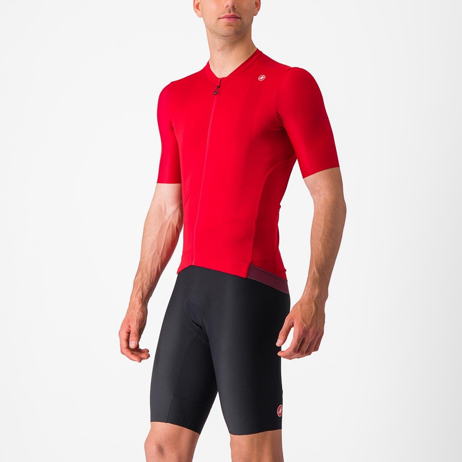 Castelli ESPRESSO Jersey Herre Rød Dyb Bordeaux | QFHKDAV-59