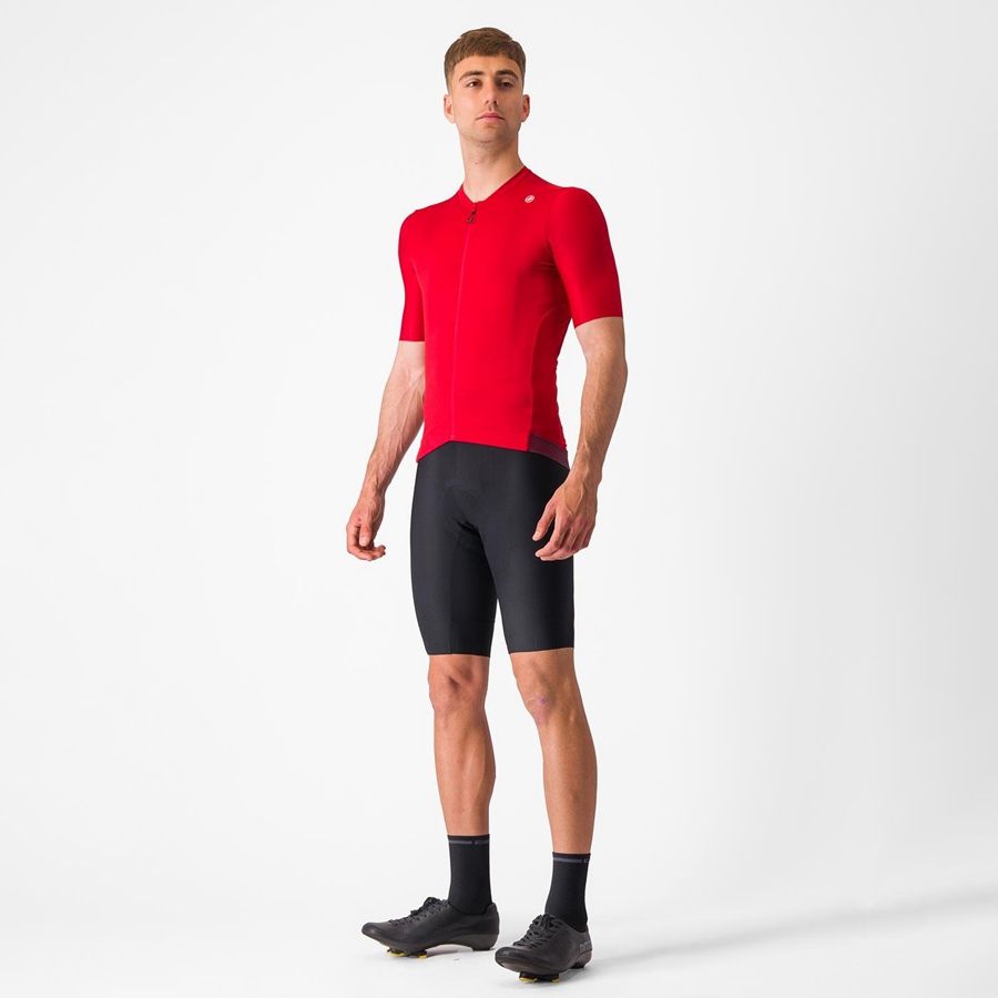 Castelli ESPRESSO Jersey Herre Rød Dyb Bordeaux | QFHKDAV-59