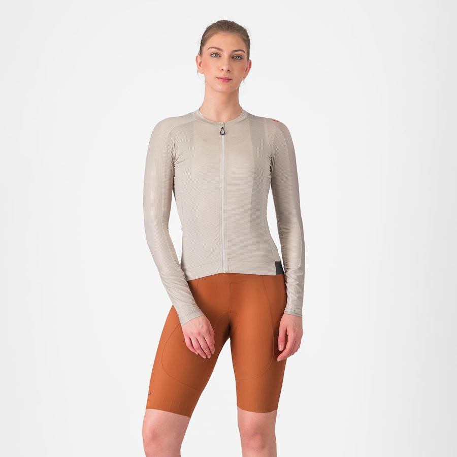 Castelli ESPRESSO W DT Bib Shorts Dame Beige | PFWRZUT-95