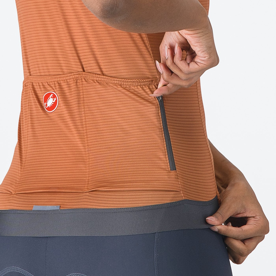 Castelli ESPRESSO W Jersey Dame Beige Mørkegrå | KXTNEQP-92