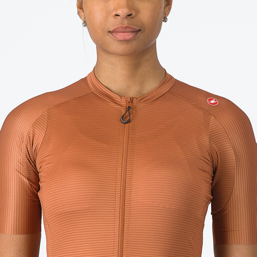 Castelli ESPRESSO W Jersey Dame Beige Mørkegrå | KXTNEQP-92