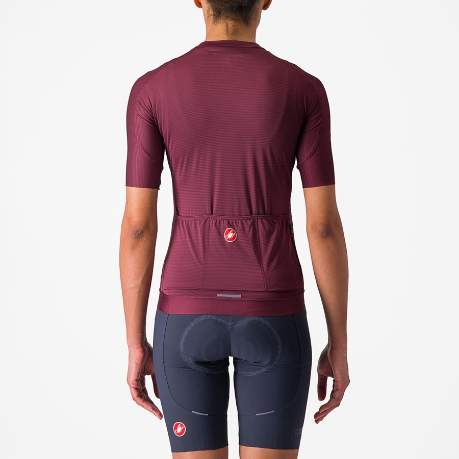 Castelli ESPRESSO W Jersey Dame Dyb Bordeaux Dyb Bordeaux | NCULKMD-18