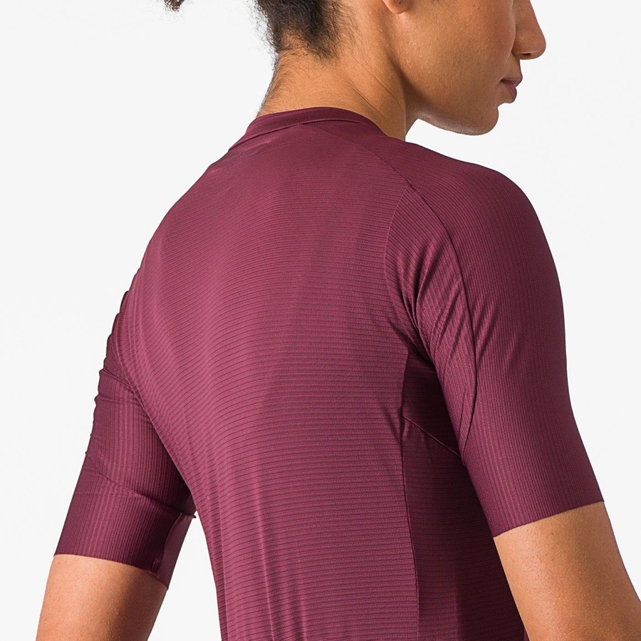 Castelli ESPRESSO W Jersey Dame Dyb Bordeaux Dyb Bordeaux | NCULKMD-18