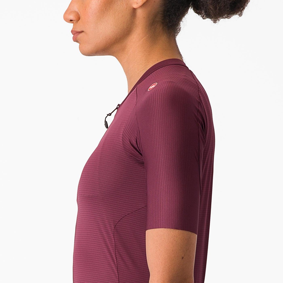 Castelli ESPRESSO W Jersey Dame Dyb Bordeaux Dyb Bordeaux | NCULKMD-18