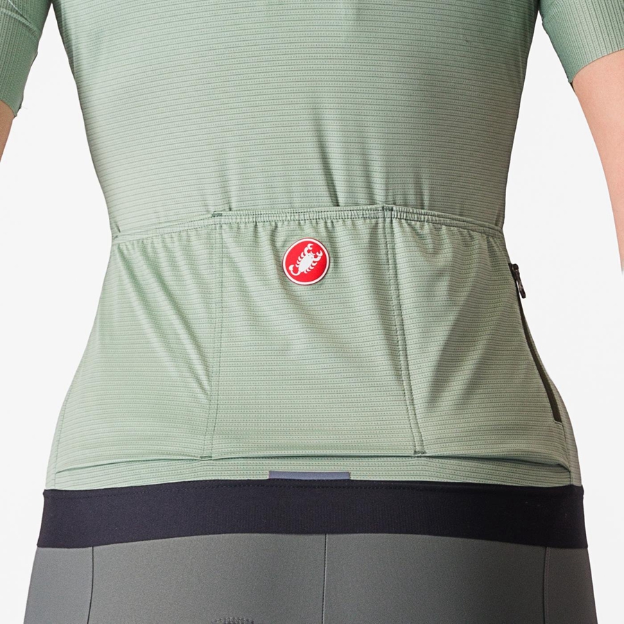 Castelli ESPRESSO W Jersey Dame Grøn Dyb Grøn | JAHUQIZ-28