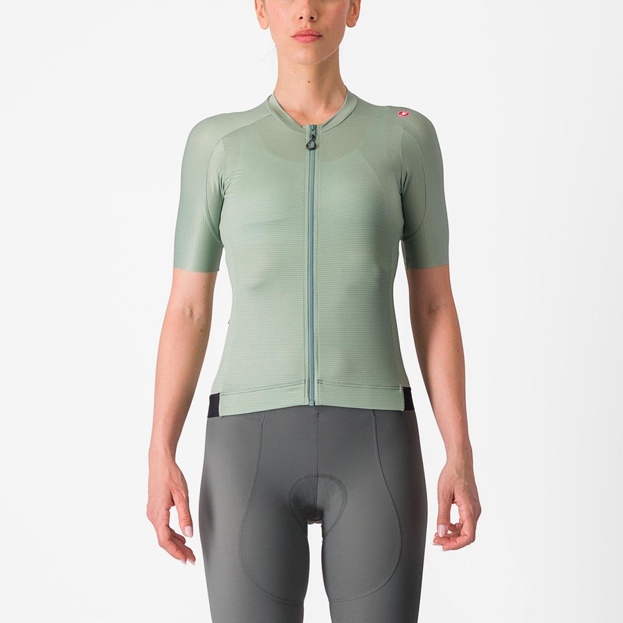 Castelli ESPRESSO W Jersey Dame Grøn Dyb Grøn | JAHUQIZ-28