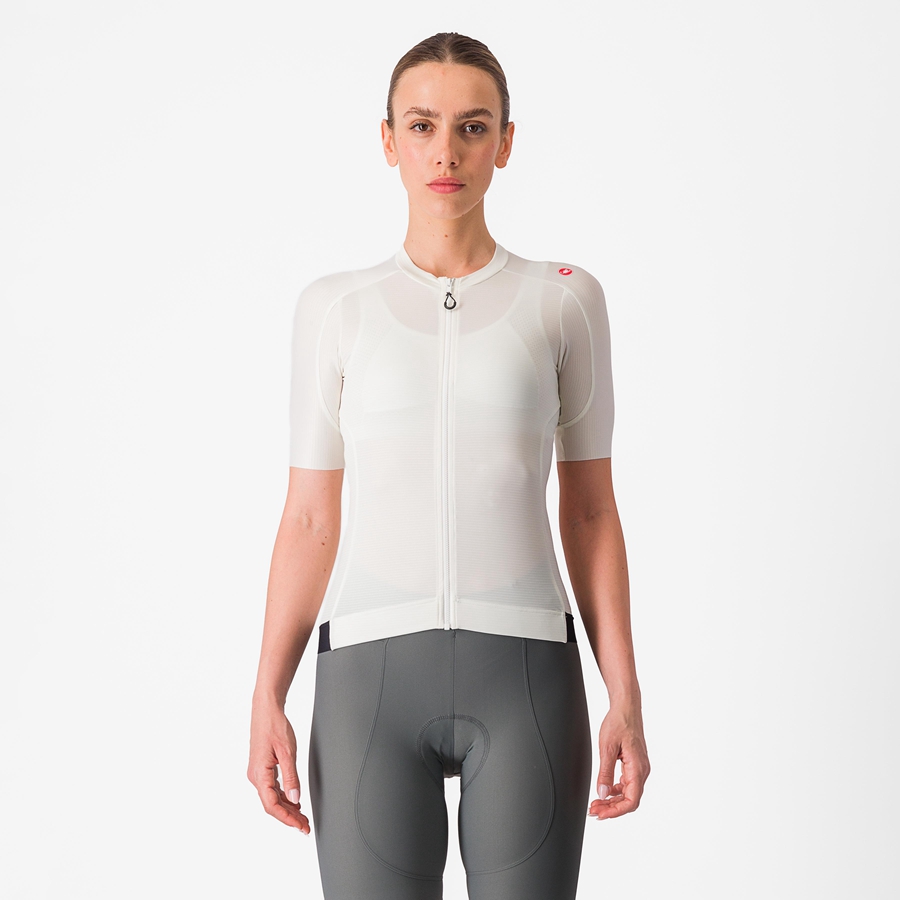 Castelli ESPRESSO W Jersey Dame Hvide Mørkegrå | ZCIBXOR-86