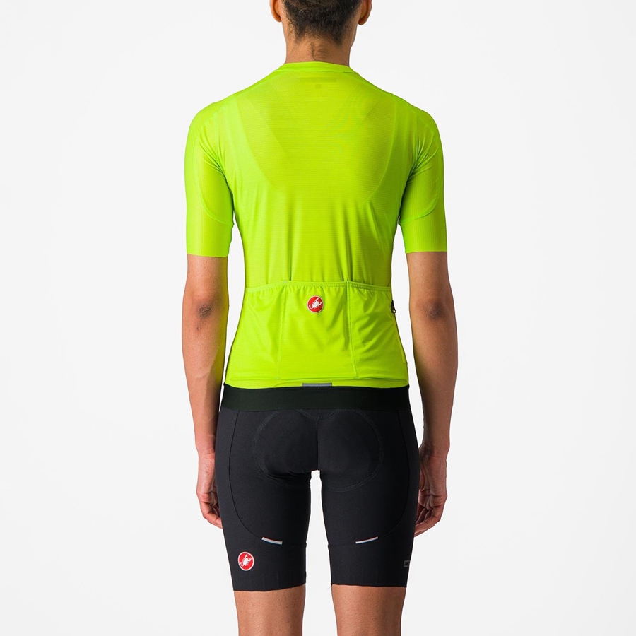 Castelli ESPRESSO W Jersey Dame Lysegrøn Dyb Grøn | GDXSTRI-01