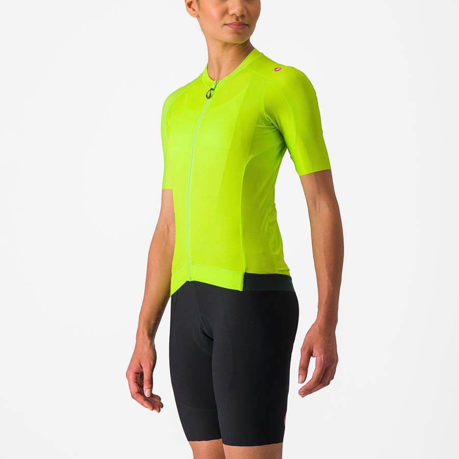 Castelli ESPRESSO W Jersey Dame Lysegrøn Dyb Grøn | GDXSTRI-01