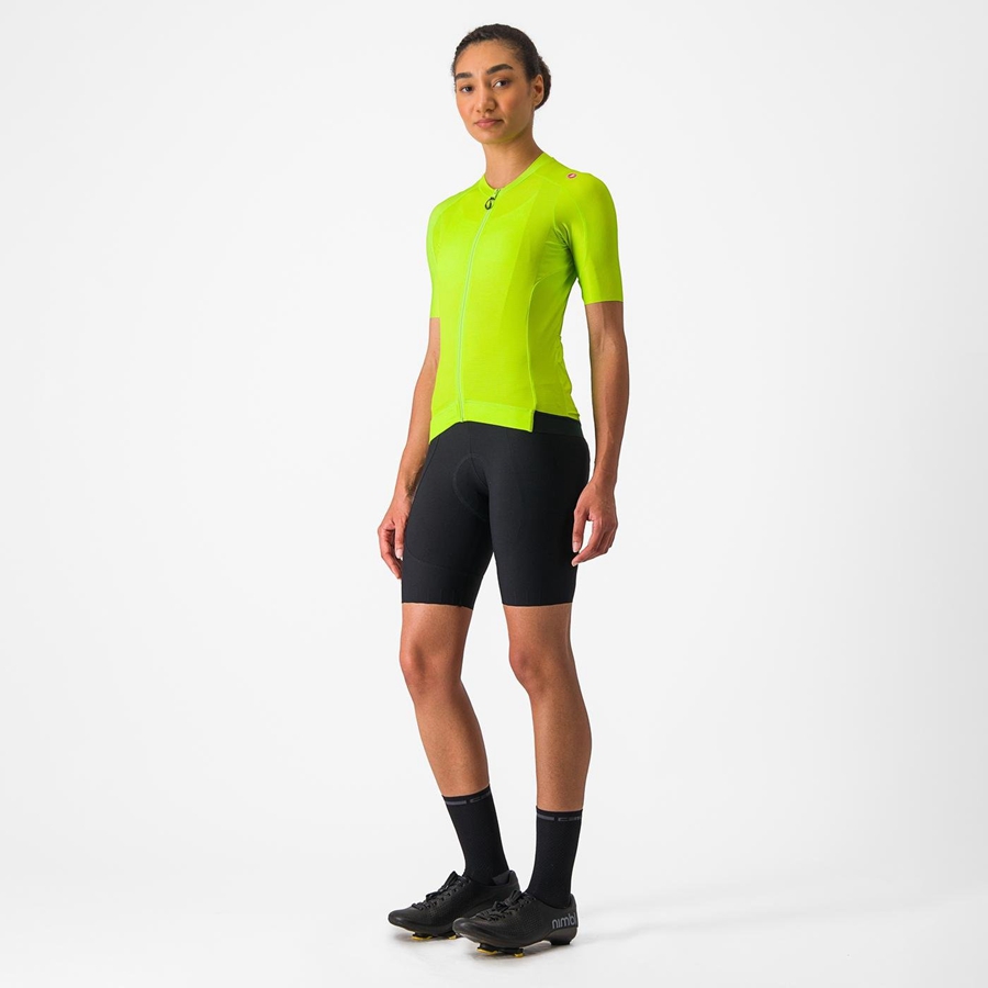 Castelli ESPRESSO W Jersey Dame Lysegrøn Dyb Grøn | GDXSTRI-01