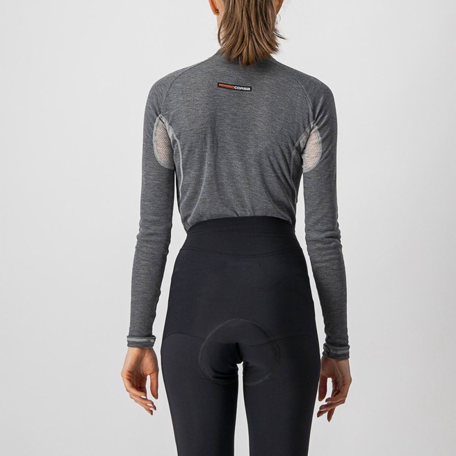 Castelli FLANDERS 2 W WARM LONG SLEEVE Baselag Dame Grå | ICENSQK-06