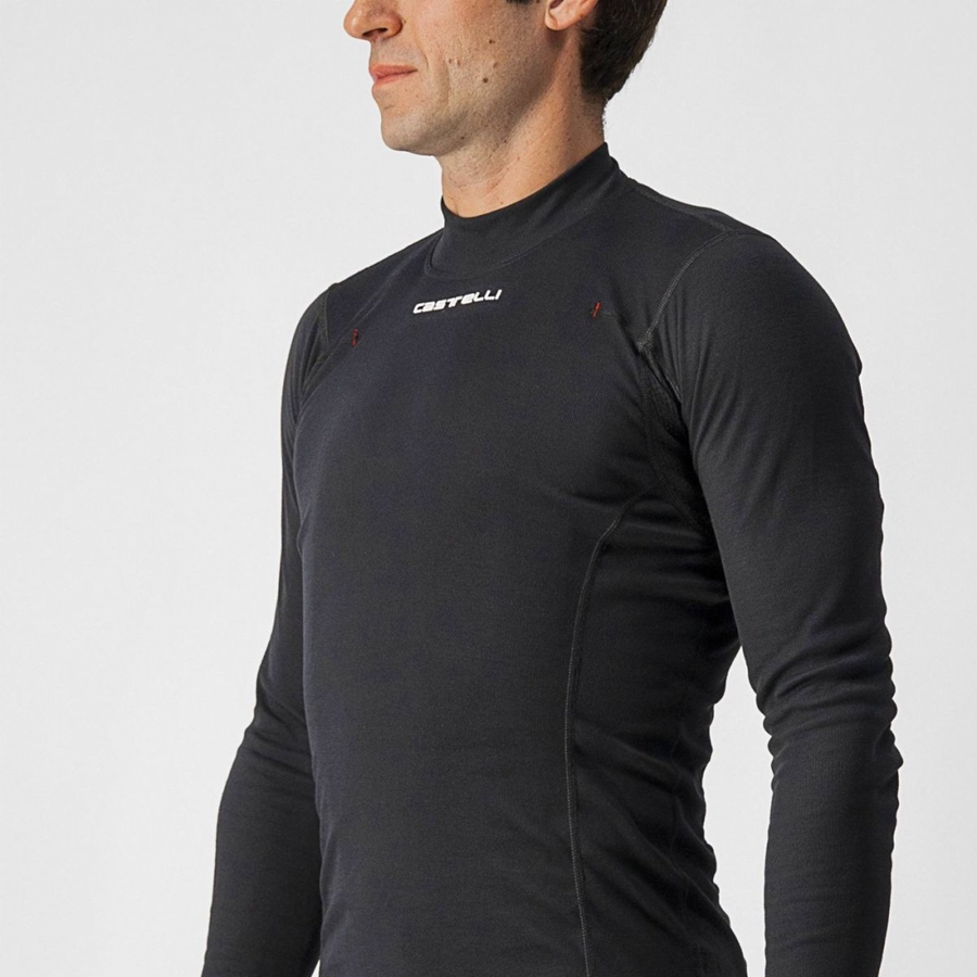 Castelli FLANDERS WARM LONG SLEEVE Baselag Herre Sort | JYFRSTH-61