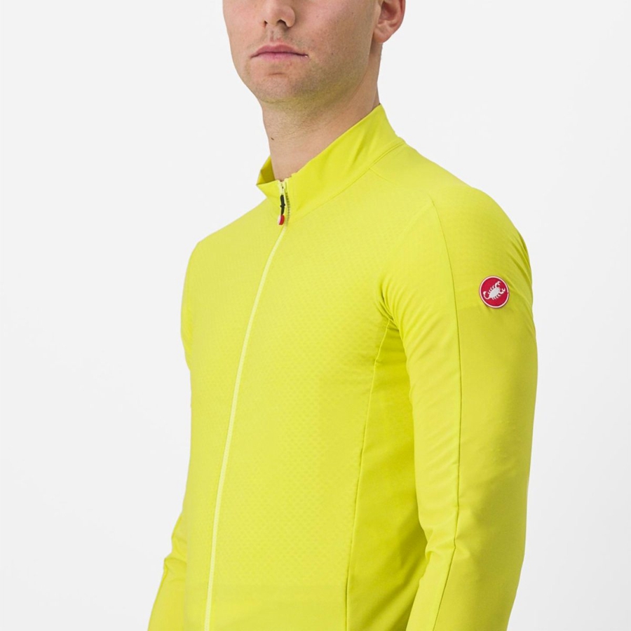 Castelli FLIGHT AIR Jersey Herre Gul | NGKRWYB-74