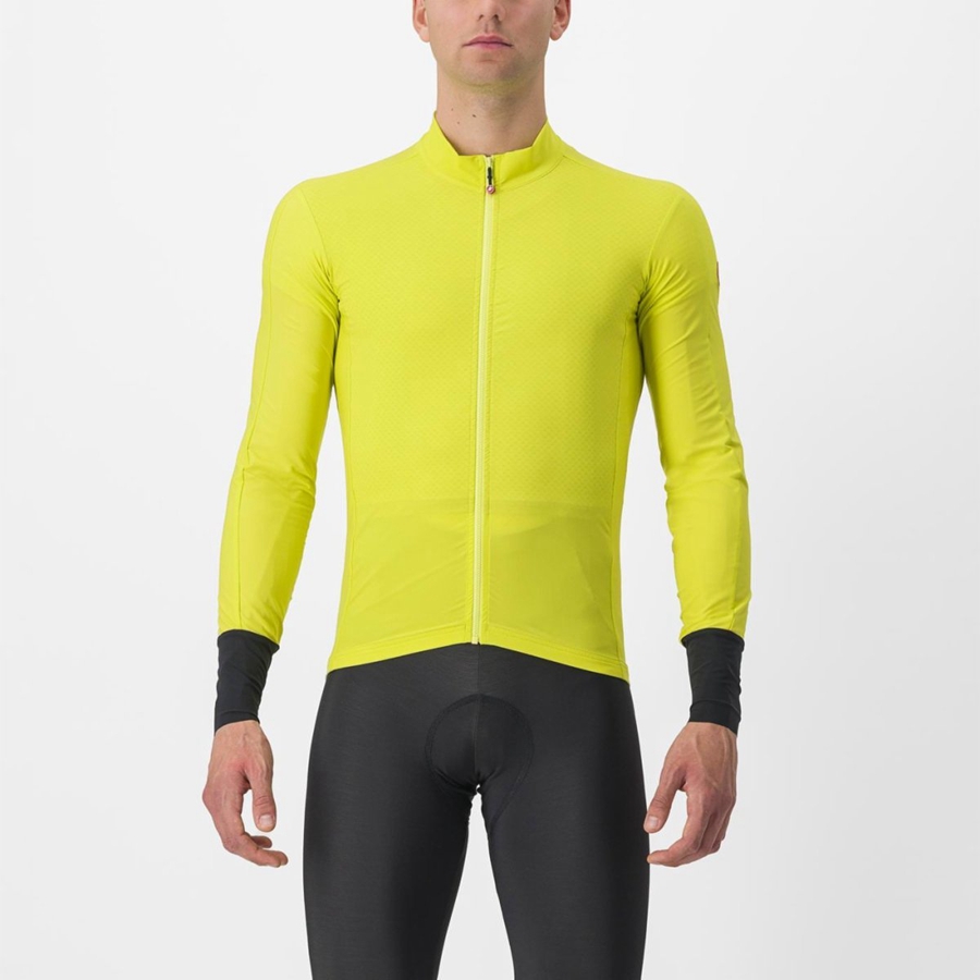 Castelli FLIGHT AIR Jersey Herre Gul | NGKRWYB-74