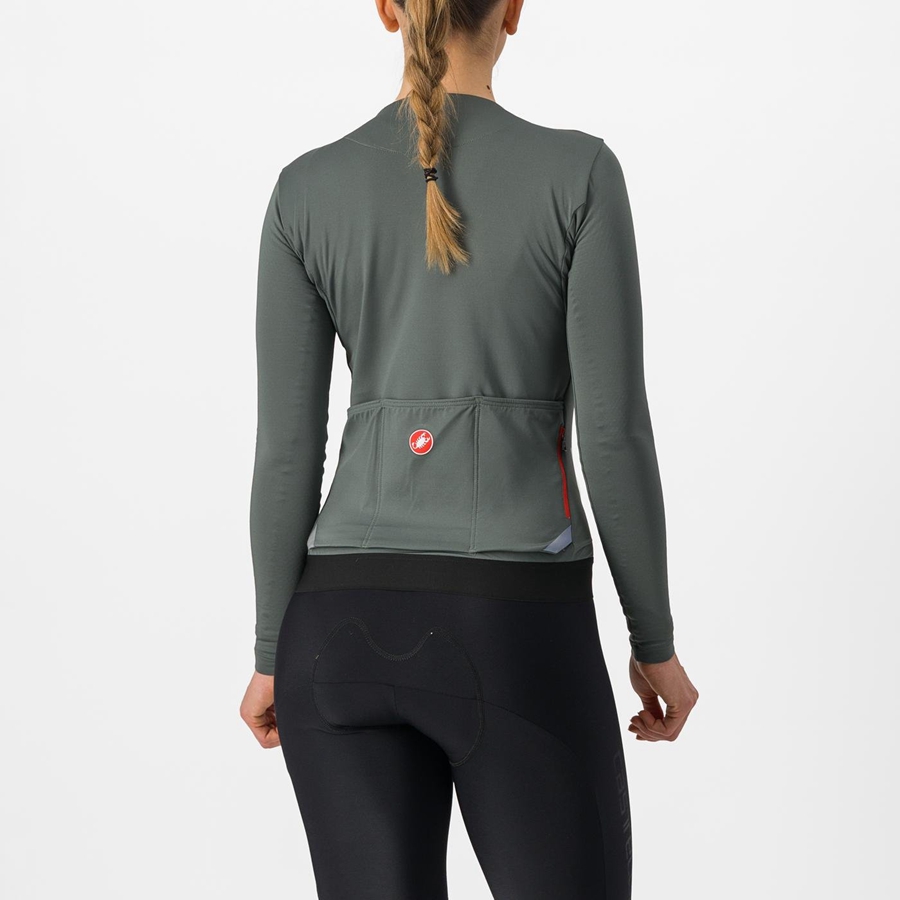 Castelli FLY LS W Jersey Dame Grå | EYKAVHN-31