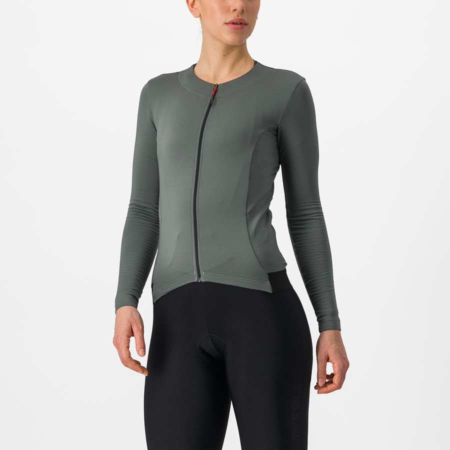 Castelli FLY LS W Jersey Dame Grå | EYKAVHN-31