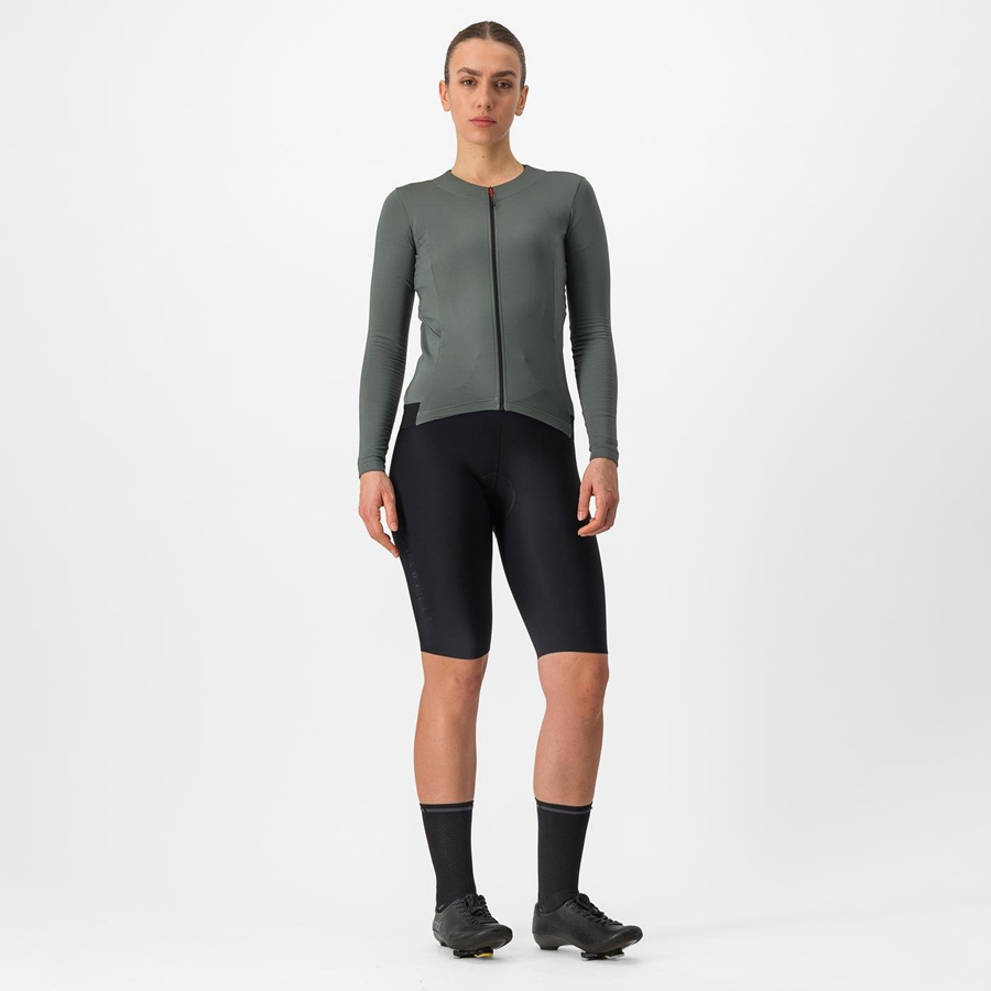 Castelli FLY LS W Jersey Dame Grå | EYKAVHN-31