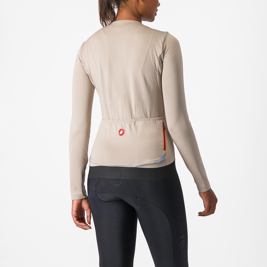 Castelli FLY LS W Jersey Dame Grå | JOMABFC-98