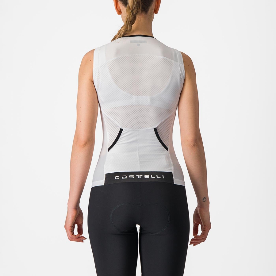 Castelli FREE 2 W TRI SINGLET Jakkesæt Dame Hvide Sort | JBVXDFR-74