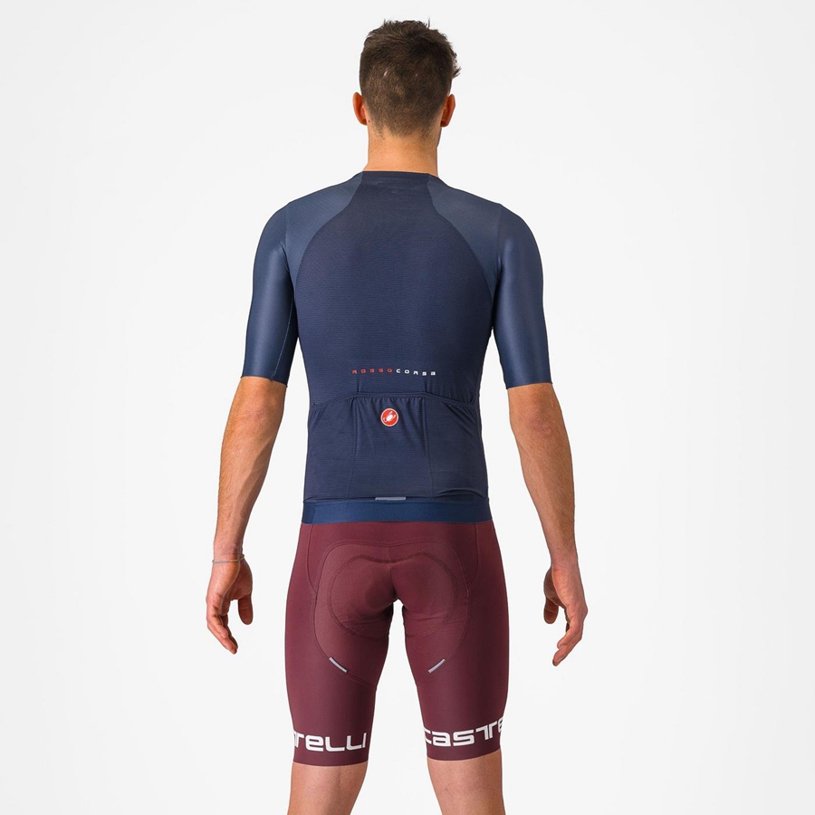 Castelli FREE AERO RC CLASSIC Bib Shorts Herre Dyb Bordeaux Hvide | ZJUTWES-01