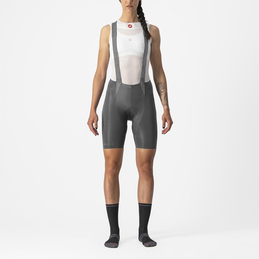 Castelli FREE AERO RC W Bib Shorts Dame Grå | ZTLQSBX-38