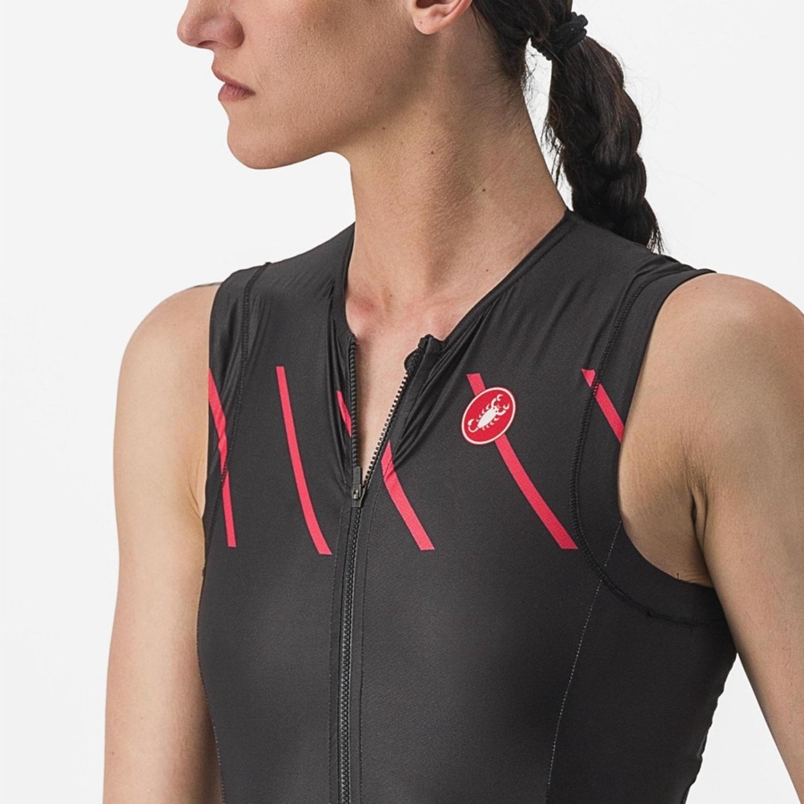 Castelli FREE SANREMO W SLEEVELESS Jakkesæt Dame Sort | XRHTNUV-31