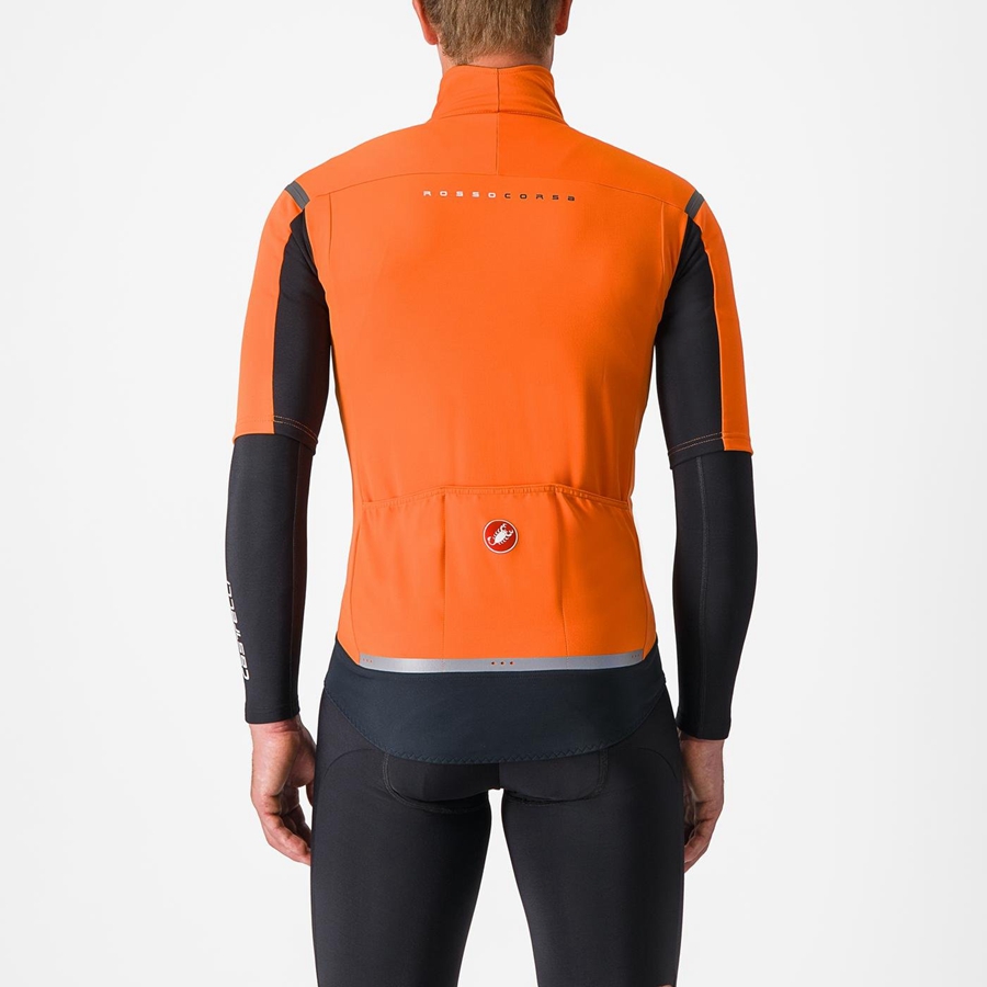 Castelli GABBA RoS 2 Jakker Herre Rød Orange Mørkegrå | AGOLCZS-36