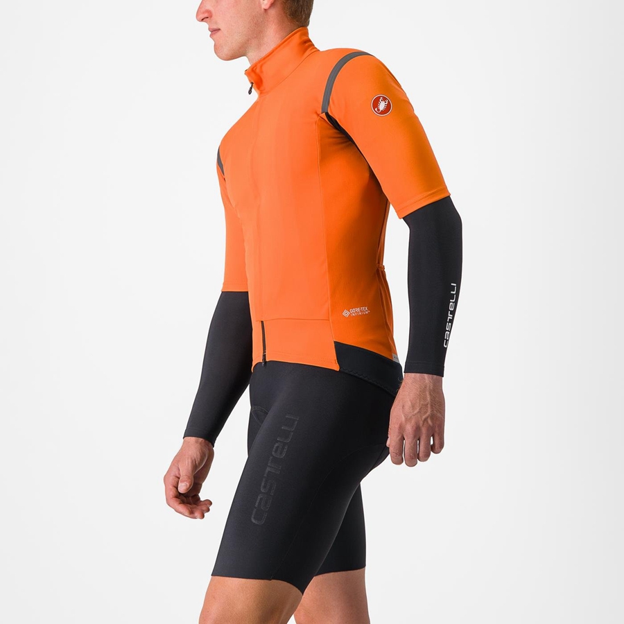 Castelli GABBA RoS 2 Jakker Herre Rød Orange Mørkegrå | AGOLCZS-36