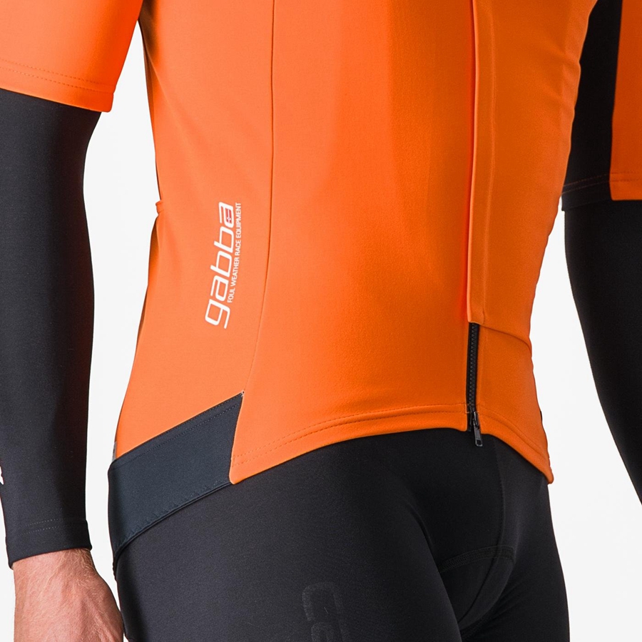 Castelli GABBA RoS 2 Jakker Herre Rød Orange Mørkegrå | AGOLCZS-36