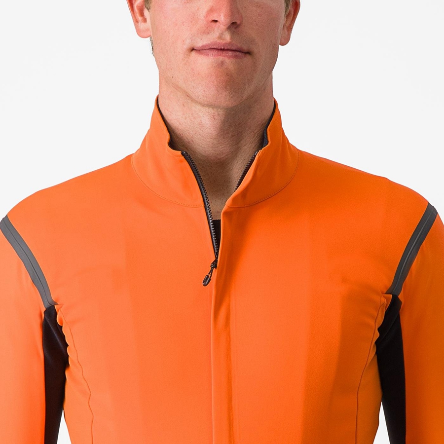 Castelli GABBA RoS 2 Jakker Herre Rød Orange Mørkegrå | AGOLCZS-36